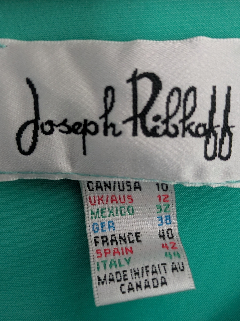 Joseph Ribkoff Boatneck Short Sleeve Top - Mint/Turquoise - Picture 2 of 2